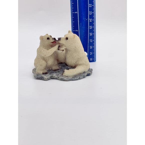 2 Polar Bears Figurine Sculpture Mama & Baby Kiss 2" Cute Nick-Nack Albert Price - Picture 8 of 10